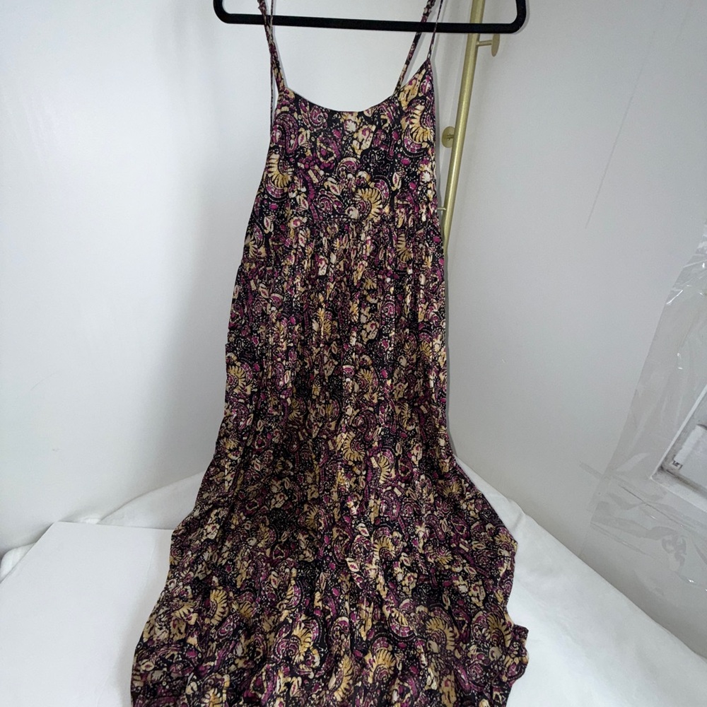 Whistles Black and Pink Floral Dress 100% cotton